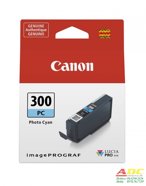 Mực in Canon PFI-300 Photo Cyan Ink Cartridge (4197C001)